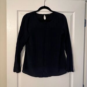 Massimo Dutti Elegant Navy Blue Top